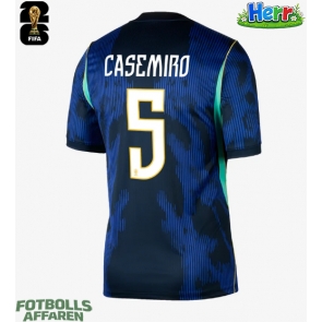 Brasilien Casemiro #5 Bortatröja VM 2026 Kortärmad